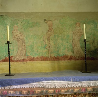 Altarpiece depicting the Crucifixion by English School
